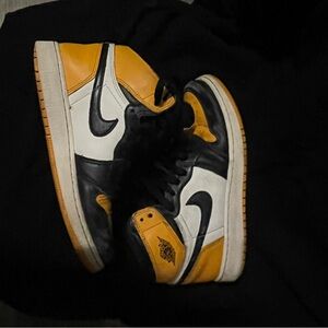 Nike Black and Yellow High-Top Sneakers